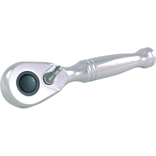Tools 3/8" Drive 48 Tooth Stubby Ratchet, 4-3/4" Long, Chrome Finish